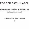PPLR_HIDDEN_PRODUCT Reorder Previous Label Design - SATIN