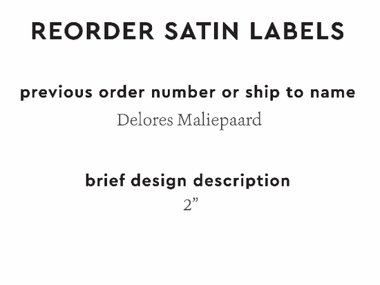 PPLR_HIDDEN_PRODUCT Reorder Previous Label Design - SATIN