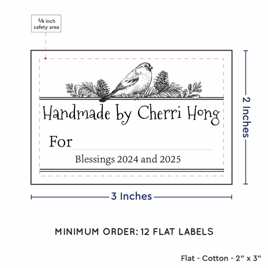 PPLR_HIDDEN_PRODUCT Winter Birds with Fill in Blanks (2"x3" Cotton - 12 labels/set)