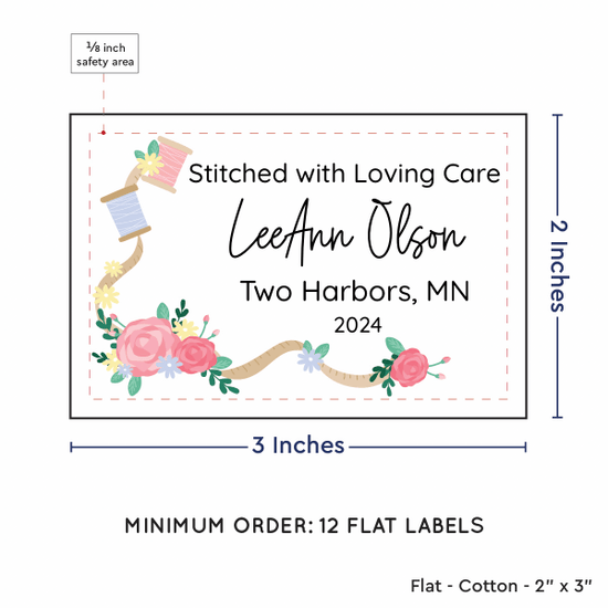 PPLR_HIDDEN_PRODUCT Thread and Flowers (2"x3" Cotton - 12 labels/set)