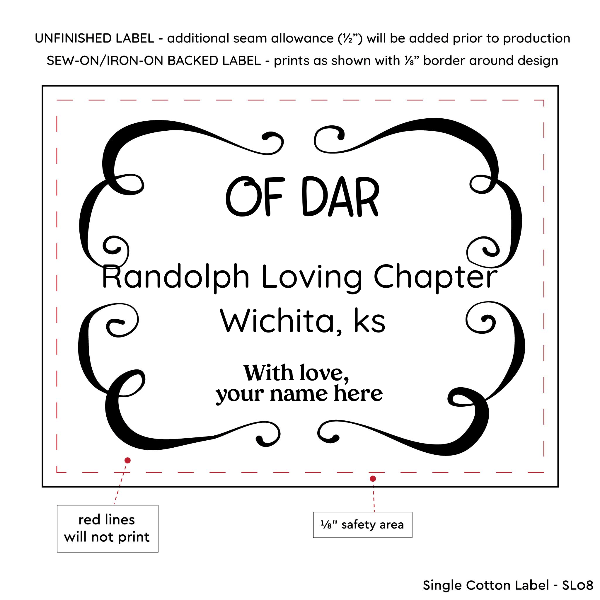 Swirl Frame Single Label – EverEmblem