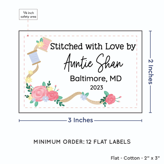 PPLR_HIDDEN_PRODUCT Thread and Flowers (2"x3" Cotton - 12 labels/set)