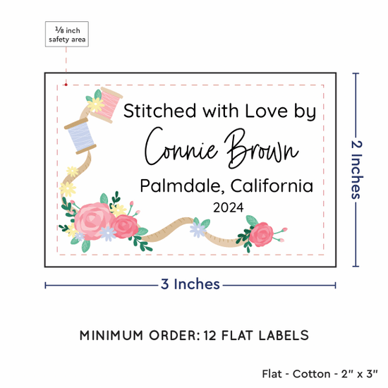 PPLR_HIDDEN_PRODUCT Thread and Flowers (2"x3" Cotton - 12 labels/set)
