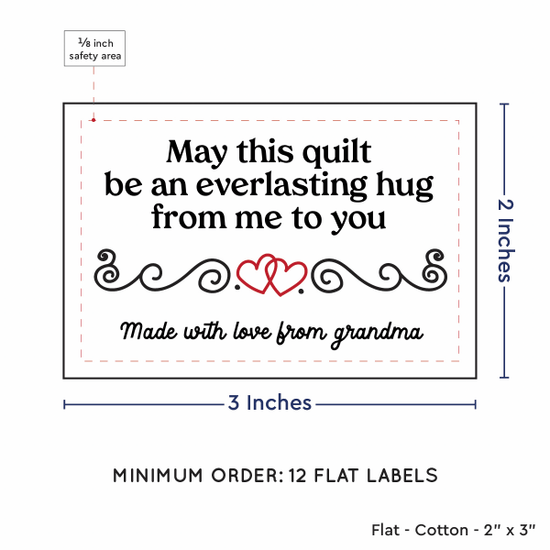 PPLR_HIDDEN_PRODUCT Double Heart Quote (2"x3" Cotton - 12 labels/set)