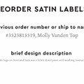 PPLR_HIDDEN_PRODUCT Reorder Previous Label Design - SATIN