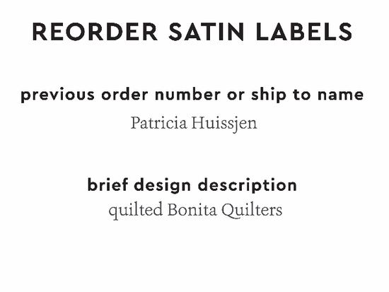 PPLR_HIDDEN_PRODUCT Reorder Previous Label Design - SATIN