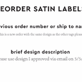 PPLR_HIDDEN_PRODUCT Reorder Previous Label Design - SATIN
