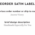 PPLR_HIDDEN_PRODUCT Reorder Previous Label Design - SATIN