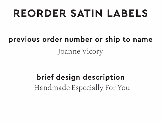 PPLR_HIDDEN_PRODUCT Reorder Previous Label Design - SATIN