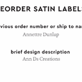 PPLR_HIDDEN_PRODUCT Reorder Previous Label Design - SATIN