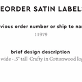 PPLR_HIDDEN_PRODUCT Reorder Previous Label Design - SATIN