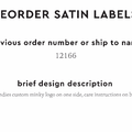 PPLR_HIDDEN_PRODUCT Reorder Previous Label Design - SATIN