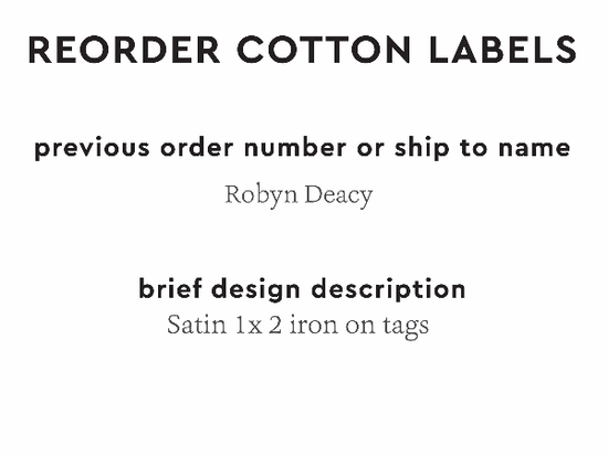 PPLR_HIDDEN_PRODUCT Reorder Previous Label Design - COTTON