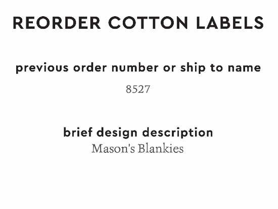 PPLR_HIDDEN_PRODUCT Reorder Previous Label Design - COTTON