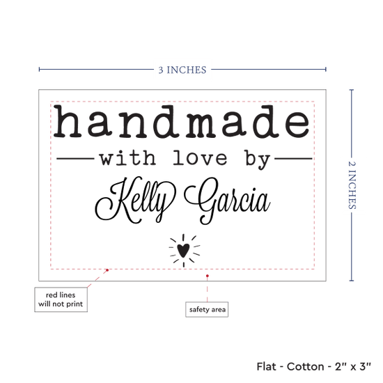 PPLR_HIDDEN_PRODUCT Modern Blanket Label with Heart (2"x3"-Cotton)