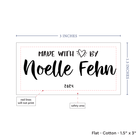 PPLR_HIDDEN_PRODUCT Large Modern Made with Love (1.5"x3"-Cotton)