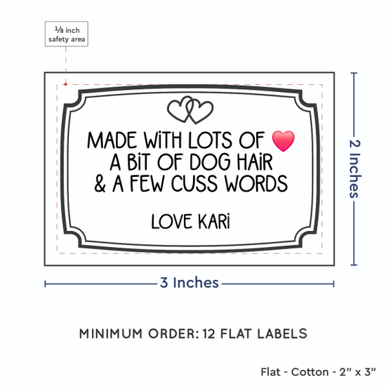 PPLR_HIDDEN_PRODUCT Frame Quote (2"x3" Cotton - 12 labels/set)