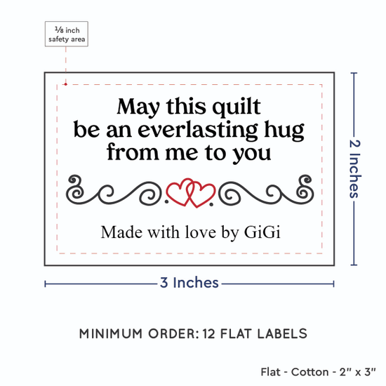 PPLR_HIDDEN_PRODUCT Double Heart Quote (2"x3" Cotton - 12 labels/set)