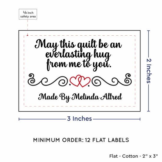 PPLR_HIDDEN_PRODUCT Double Heart Quote (2"x3" Cotton - 12 labels/set)