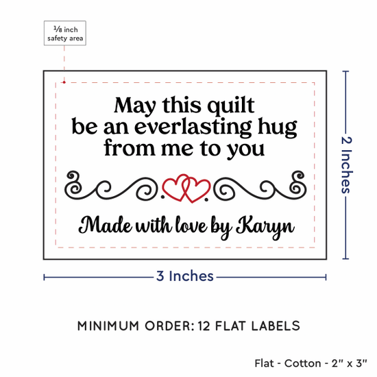 PPLR_HIDDEN_PRODUCT Double Heart Quote (2"x3" Cotton - 12 labels/set)