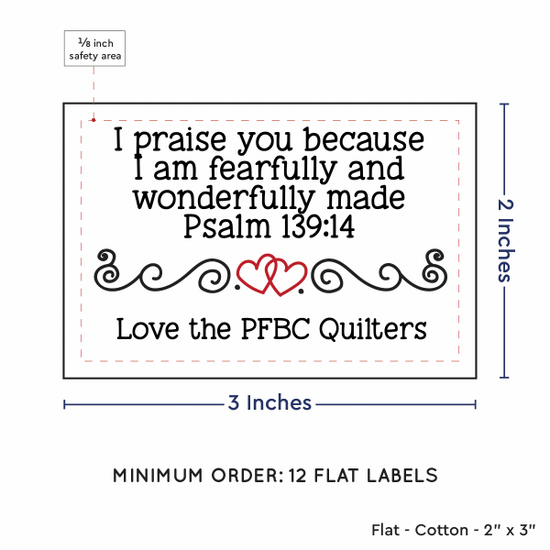 PPLR_HIDDEN_PRODUCT Double Heart Quote (2"x3" Cotton - 12 labels/set)