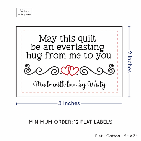 PPLR_HIDDEN_PRODUCT Double Heart Quote (2"x3" Cotton - 12 labels/set)