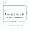 PPLR_HIDDEN_PRODUCT Double Heart Quote (2"x3" Cotton - 12 labels/set)