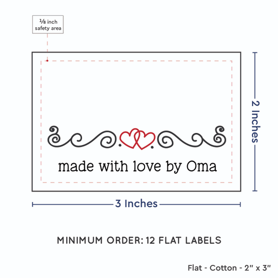 PPLR_HIDDEN_PRODUCT Double Heart Quote (2"x3" Cotton - 12 labels/set)