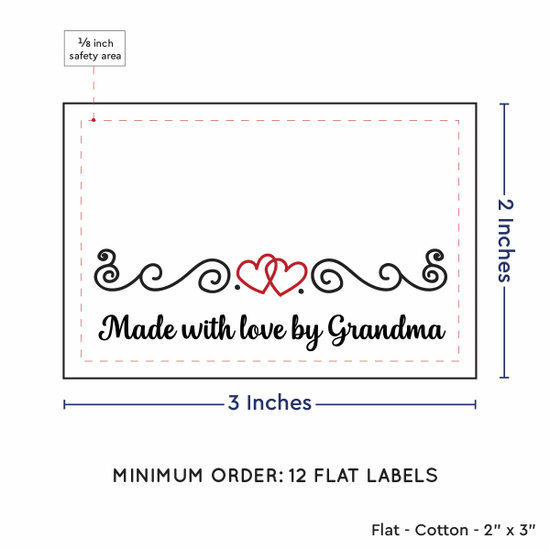 PPLR_HIDDEN_PRODUCT Double Heart Quote (2"x3" Cotton - 12 labels/set)