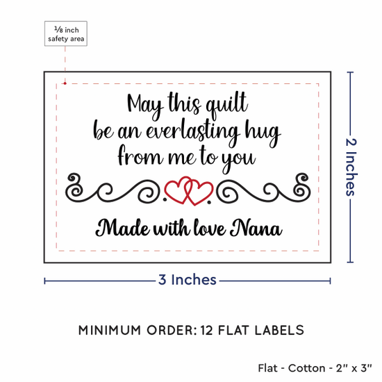 PPLR_HIDDEN_PRODUCT Double Heart Quote (2"x3" Cotton - 12 labels/set)