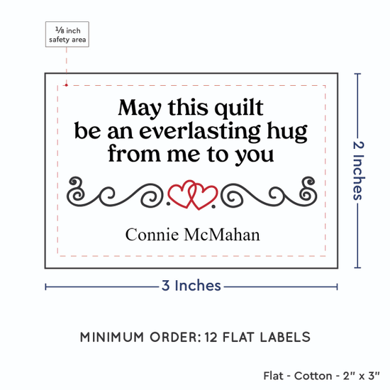 PPLR_HIDDEN_PRODUCT Double Heart Quote (2"x3" Cotton - 12 labels/set)
