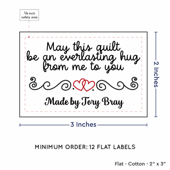 PPLR_HIDDEN_PRODUCT Double Heart Quote (2"x3" Cotton - 12 labels/set)