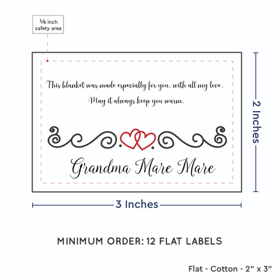 PPLR_HIDDEN_PRODUCT Double Heart Quote (2"x3" Cotton - 12 labels/set)