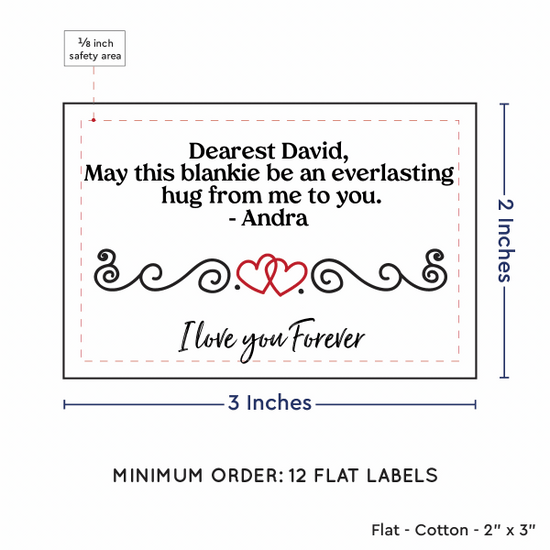 PPLR_HIDDEN_PRODUCT Double Heart Quote (2"x3" Cotton - 12 labels/set)