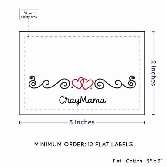 PPLR_HIDDEN_PRODUCT Double Heart Quote (2"x3" Cotton - 12 labels/set)