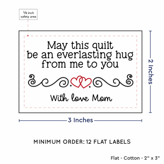 PPLR_HIDDEN_PRODUCT Double Heart Quote (2"x3" Cotton - 12 labels/set)