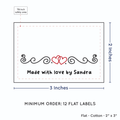 PPLR_HIDDEN_PRODUCT Double Heart Quote (2"x3" Cotton - 12 labels/set)