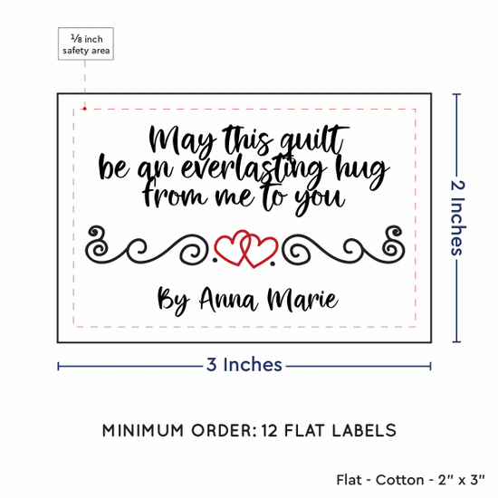 PPLR_HIDDEN_PRODUCT Double Heart Quote (2"x3" Cotton - 12 labels/set)