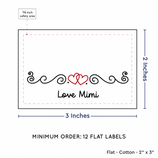 PPLR_HIDDEN_PRODUCT Double Heart Quote (2"x3" Cotton - 12 labels/set)