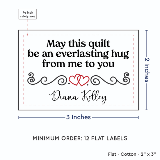 PPLR_HIDDEN_PRODUCT Double Heart Quote (2"x3" Cotton - 12 labels/set)