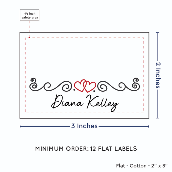 PPLR_HIDDEN_PRODUCT Double Heart Quote (2"x3" Cotton - 12 labels/set)