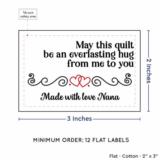 PPLR_HIDDEN_PRODUCT Double Heart Quote (2"x3" Cotton - 12 labels/set)