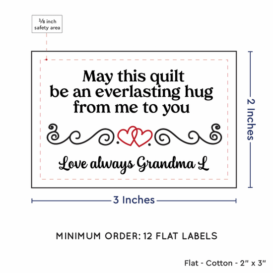 PPLR_HIDDEN_PRODUCT Double Heart Quote (2"x3" Cotton - 12 labels/set)