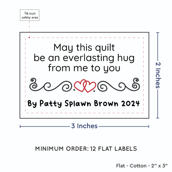 PPLR_HIDDEN_PRODUCT Double Heart Quote (2"x3" Cotton - 12 labels/set)