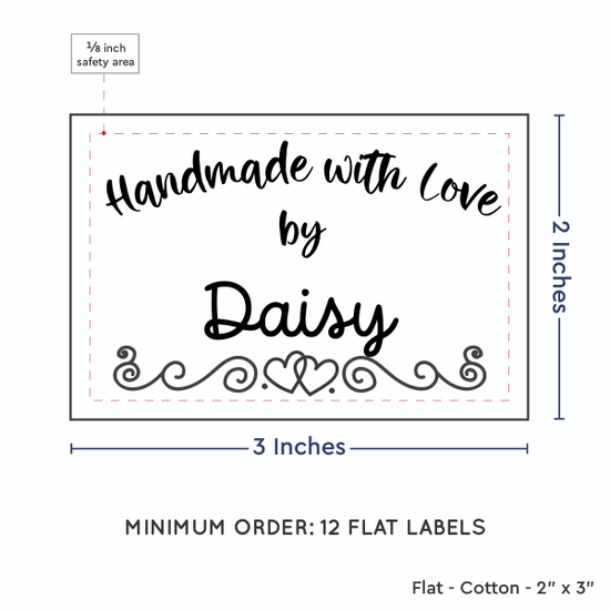 PPLR_HIDDEN_PRODUCT Double Heart Border (2"x3" Cotton - 12 labels/set)