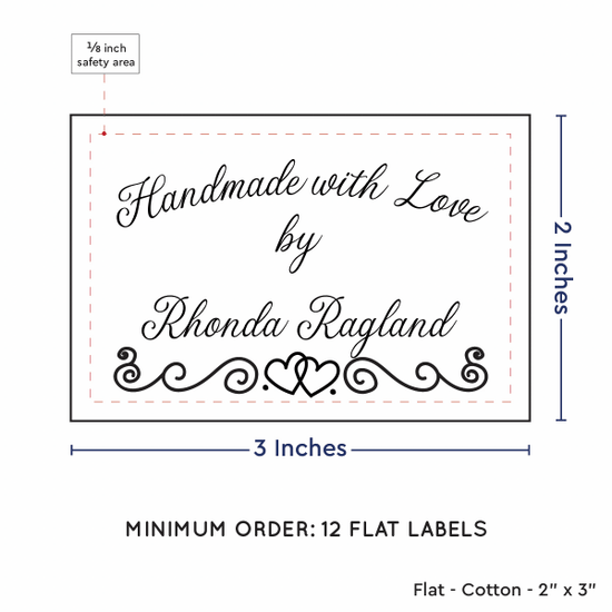 PPLR_HIDDEN_PRODUCT Double Heart Border (2"x3" Cotton - 12 labels/set)