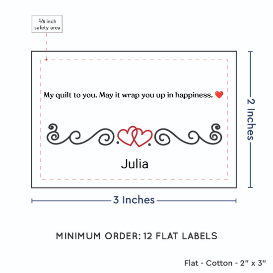 PPLR_HIDDEN_PRODUCT Double Heart Quote (2"x3" Cotton - 12 labels/set)
