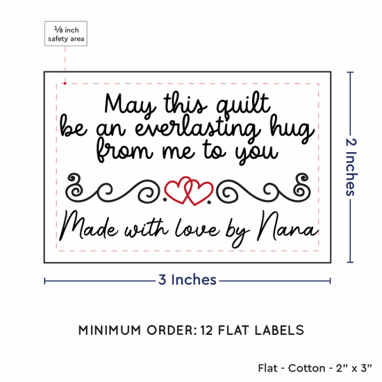 PPLR_HIDDEN_PRODUCT Double Heart Quote (2"x3" Cotton - 12 labels/set)