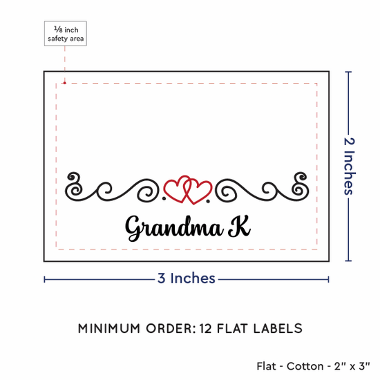 PPLR_HIDDEN_PRODUCT Double Heart Quote (2"x3" Cotton - 12 labels/set)