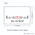 PPLR_HIDDEN_PRODUCT Double Heart Quote (2"x3" Cotton - 12 labels/set)